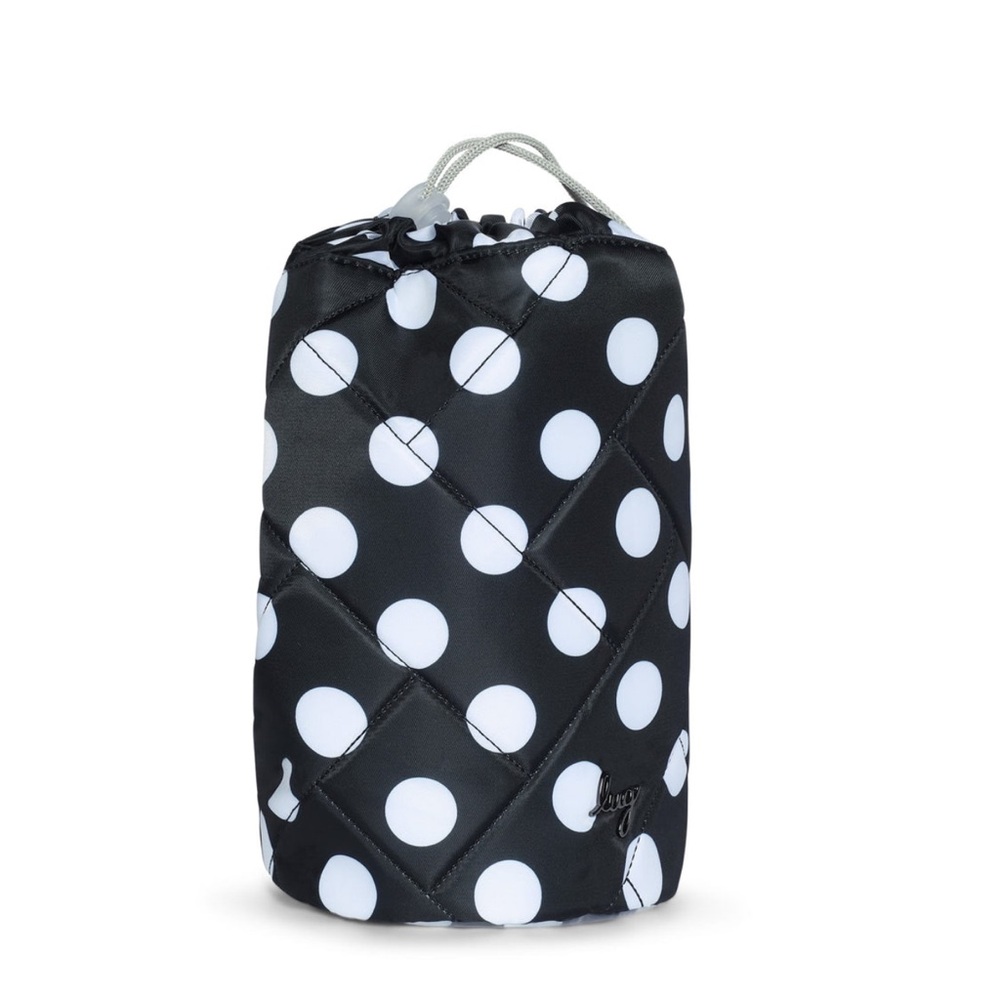 Lug Tumbler Storage Pouch in Black Large Dot NWT - Picture 2 of 5